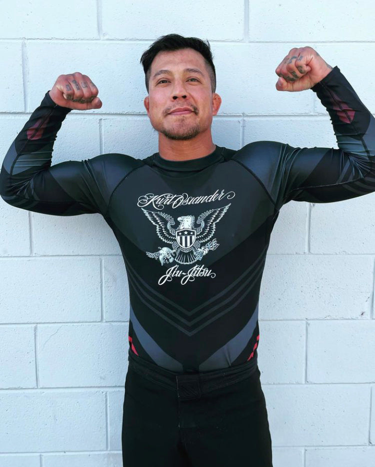 Rashguard Kenneth J Lane Sphinx - Manica Corta Unisex, Per MMA E Sport, Lycra Hi-Tech