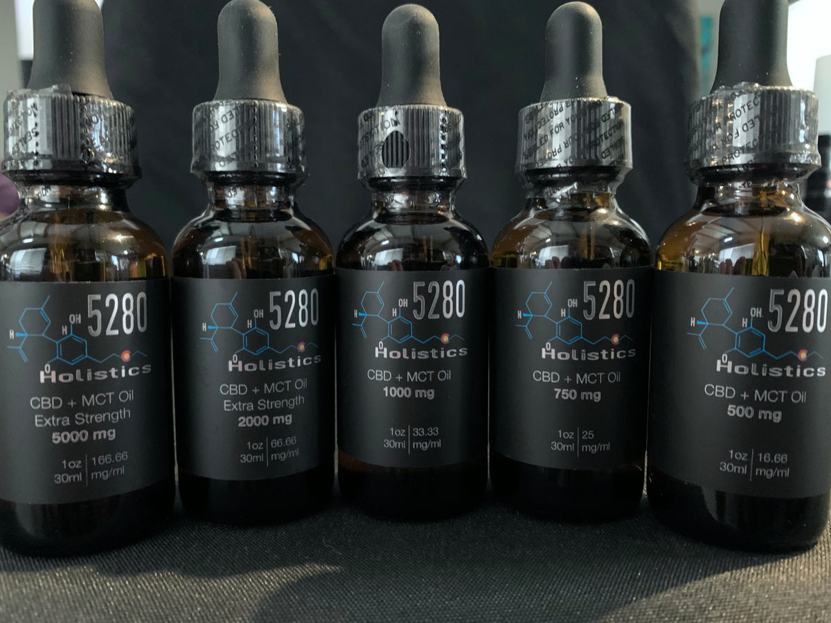 CBD for Athletes CBD + MCT Oil - No THC CBD - 5280Holistics CBD